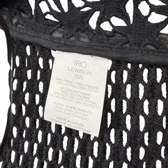 IRO Lewison Cutout Lamb Leather Trim Star Jacket Size 6 - Picture 9 of 9